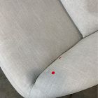 Open Box: Aviana Right Arm Wedge Return Sofa - Performance Yarn Dyed Linen Weave Oatmeal, Cool Walnut