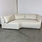Open Box: Aviana Right Arm Wedge Return Sofa - Performance Yarn Dyed Linen Weave Oatmeal, Cool Walnut