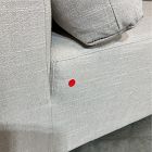 Open Box: Aviana Right Arm Wedge Return Sofa - Performance Yarn Dyed Linen Weave Oatmeal, Cool Walnut