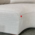 Open Box: Aviana Right Arm Wedge Return Sofa - Performance Yarn Dyed Linen Weave Oatmeal, Cool Walnut