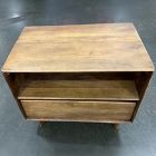 Open Box: Anton Solid Wood Grand Open Nightstand (28") - Burnt Wax
