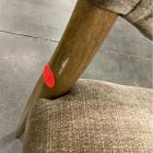 Open Box: Carryn Armless Dining Chair - Altair Mushroom, Toasted Oak