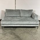 Open Box: Landon Right-Arm 2.5 Seater Sofa Bench - Performance Distressed Velvet Pewter, Textured Antique Bronze