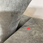 Open Box: Landon Right-Arm 2.5 Seater Sofa Bench - Performance Distressed Velvet Pewter, Textured Antique Bronze
