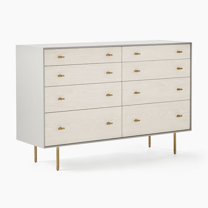 modernist wood lacquer 5 drawer dresser winter wood & 8-Drawer (58