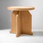 Tarin Travertine Inlay Side Table (20")