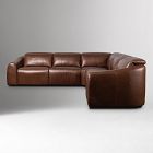 Indira Leather Power Recliner L-Shaped Sectional (112")