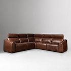 Indira Leather Power Recliner L-Shaped Sectional (112")