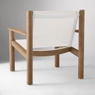 Westport Wicker Slim Profile Outdoor Sofa (68"), Cusco Textilene® Sling Lounge Chair &amp; Concrete Pedestal Round Coffee Table (32") Set