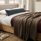 Ava Cerused Wood &amp; Upholstered Bed