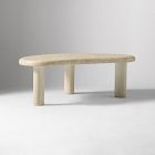Cannellini Faux Travertine Outdoor Coffee Table (47")