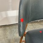 Open Box: Hyde Leather Counter Stool (26"H) - Ludlow Leather Navy, Cool Walnut