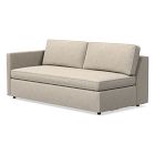 Open Box: Harris Left Arm Sleeper Sofa Bench - Performance Distressed Velvet Sand