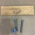 Open Box: Monroe Trades Distressed Wood Shelf with Brackets (24")