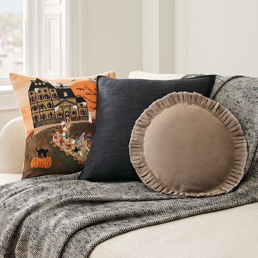 Gilded Halloween Pillow Cover & Throw Set by West Elm