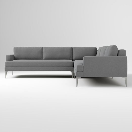 Build Your Own - Andes Sectional (Brushed Nickel Legs) by West Elm