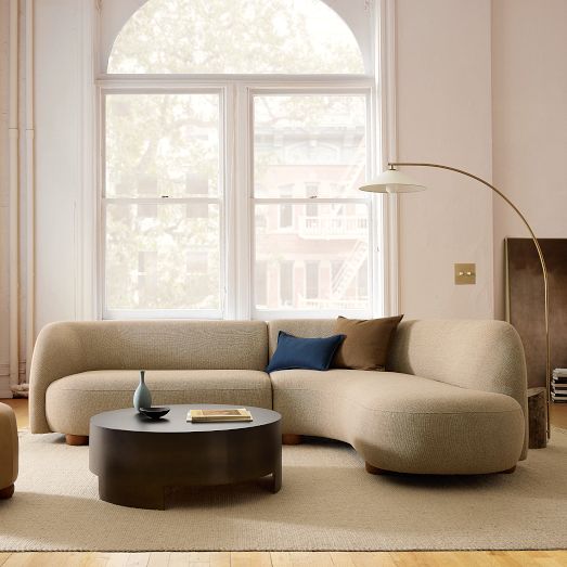 Laurent 2-Piece Wedge Chaise Sectional (111.5") by West Elm