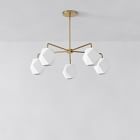 Sculptural 5-Light Faceted Chandelier (30"&ndash;35")