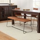 Slope Leather Dining Bench (52")