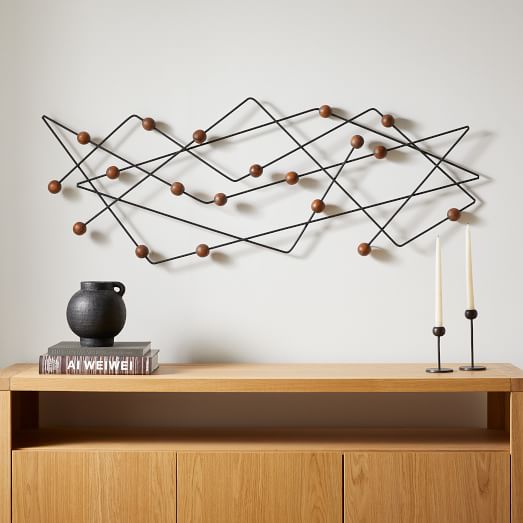 Abstract Iron & Wood Dimensional Wall Art by Diego Olivero by West Elm