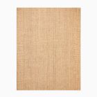Jute Boucle Stripe Border Rug