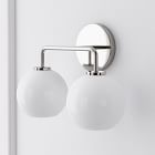 Sculptural 2-Light Globe Sconce - Milk (18")