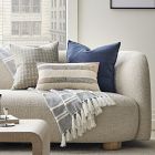 Colorblock Silk Stripe Pillow Cover