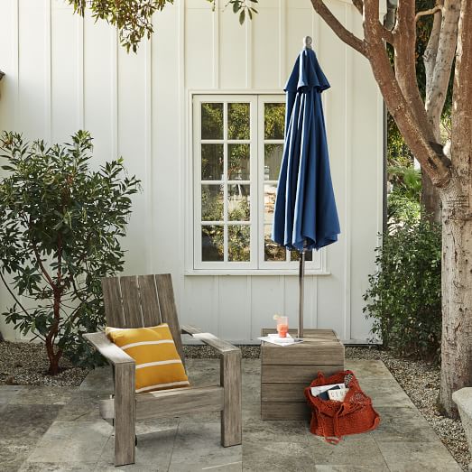 eastlake patio umbrella side table Giantex Outdoor with Stand, 175 lbs Fillable Weighted Bag, Adjustable Umbrella Table Tray, 2 Wheels and 2 Handles, Umbrella Base with Storage for Deck Garden Poolside ( Take a seat on the shady side Summit teak umbrella side table