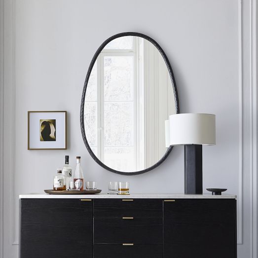 Mid-Century Asymmetrical Metal Wall Mirror | West Elm