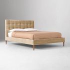 Emmett Tufted Bed - Wood Legs
