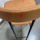 Open Box: Grier Leather Bar Stool (30"H) - Ludlow Leather Sesame, Textured Antique Bronze