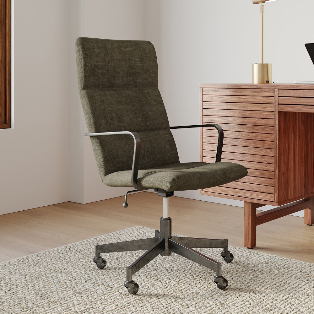 Cooper Mid-Century High-Back Swivel Office Chair by West Elm