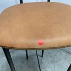 Open Box: Grier Bar Stool (30"H) - Ludlow Leather Sesame, Textured Antique Bronze
