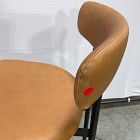 Open Box: Grier Bar Stool (30"H) - Ludlow Leather Sesame, Textured Antique Bronze