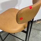 Open Box: Grier Leather Bar Stool (30"H) - Ludlow Leather Sesame, Textured Antique Bronze