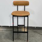 Open Box: Grier Leather Bar Stool (30"H) - Ludlow Leather Sesame, Textured Antique Bronze
