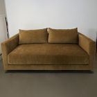 Open Box: Melbourne Sofa with Bench Cushion (76") - Performance Distressed Velvet Golden Oak