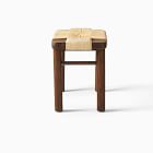 Mahogany Woven Rope Stool (20")