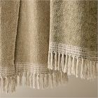 Two-Tone Chunky Linen Throw