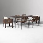 Lagos Dining Table (86") &amp; Porto Aluminum Dining Chairs Set