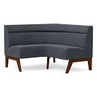 Open Box: Novak Banquette Corner Seat - Performance Modern Chenille Slate, Walnut