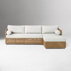 Coastal Wicker Outdoor 2-Piece Chaise Sectional (98")