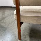 Open Box: Craig Expressed Wood Chair - Performance Distressed Velvet Sand, Cool Walnut