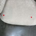 Open Box: Craig Expressed Wood Chair - Performance Distressed Velvet Sand, Cool Walnut