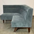 Open Box: Novak Banquette Corner Seat - Performance Modern Chenille Slate, Walnut