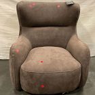 Open Box: Opelika Leather Swivel Chair - Nubuck Cigar