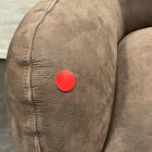 Open Box: Opelika Leather Swivel Chair - Nubuck Cigar