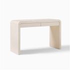 Open Box: Solstice Painted Raffia Desk (48") - Whitewash