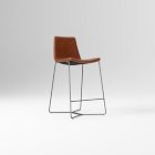 Open Box: Slope Counter Stool - Saddle Leather Nut, Charcoal