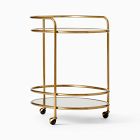 Open Box: Albee Bar Cart (27") - Antique Brass
